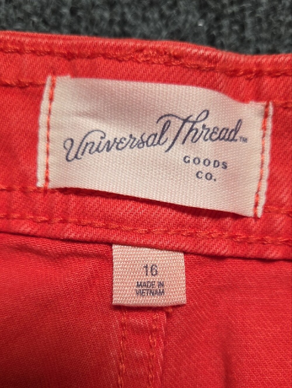 (#2C) Universal Thread Wide Leg Flare Jeans in Bright Red - Picture 2 of 7